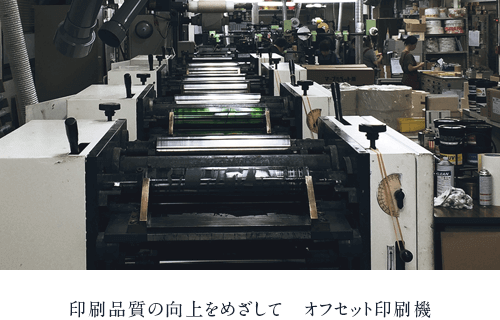 印刷品質の向上をめざして　オフセット印刷機